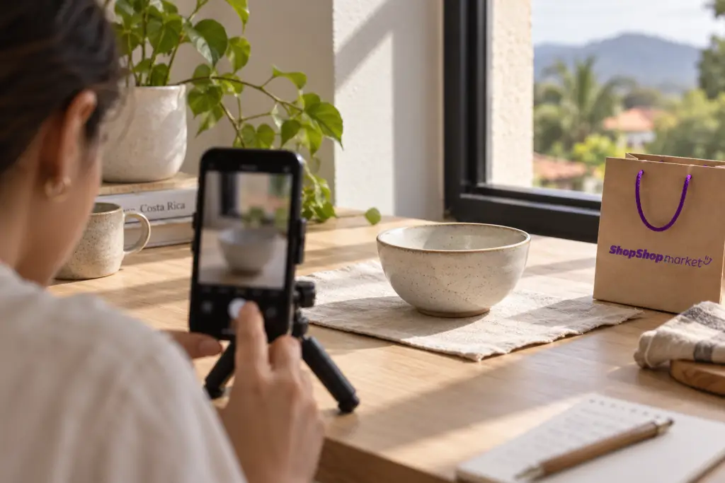 Imagen editorial ilustrativa: Fotografía de productos con celular: qué mostrar para informar